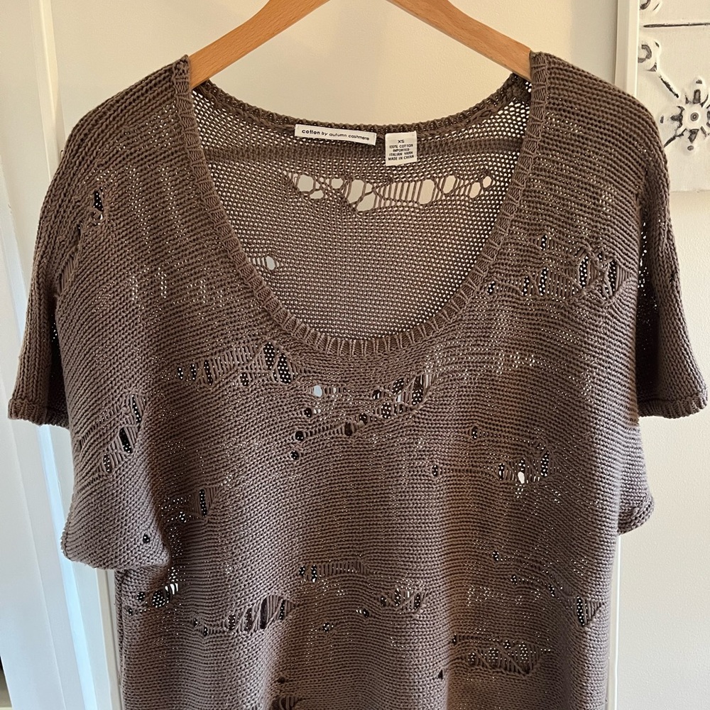 Autumn Cashmere —Distressed cotton knit